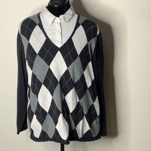 East 5th Woman Argyle Sweater